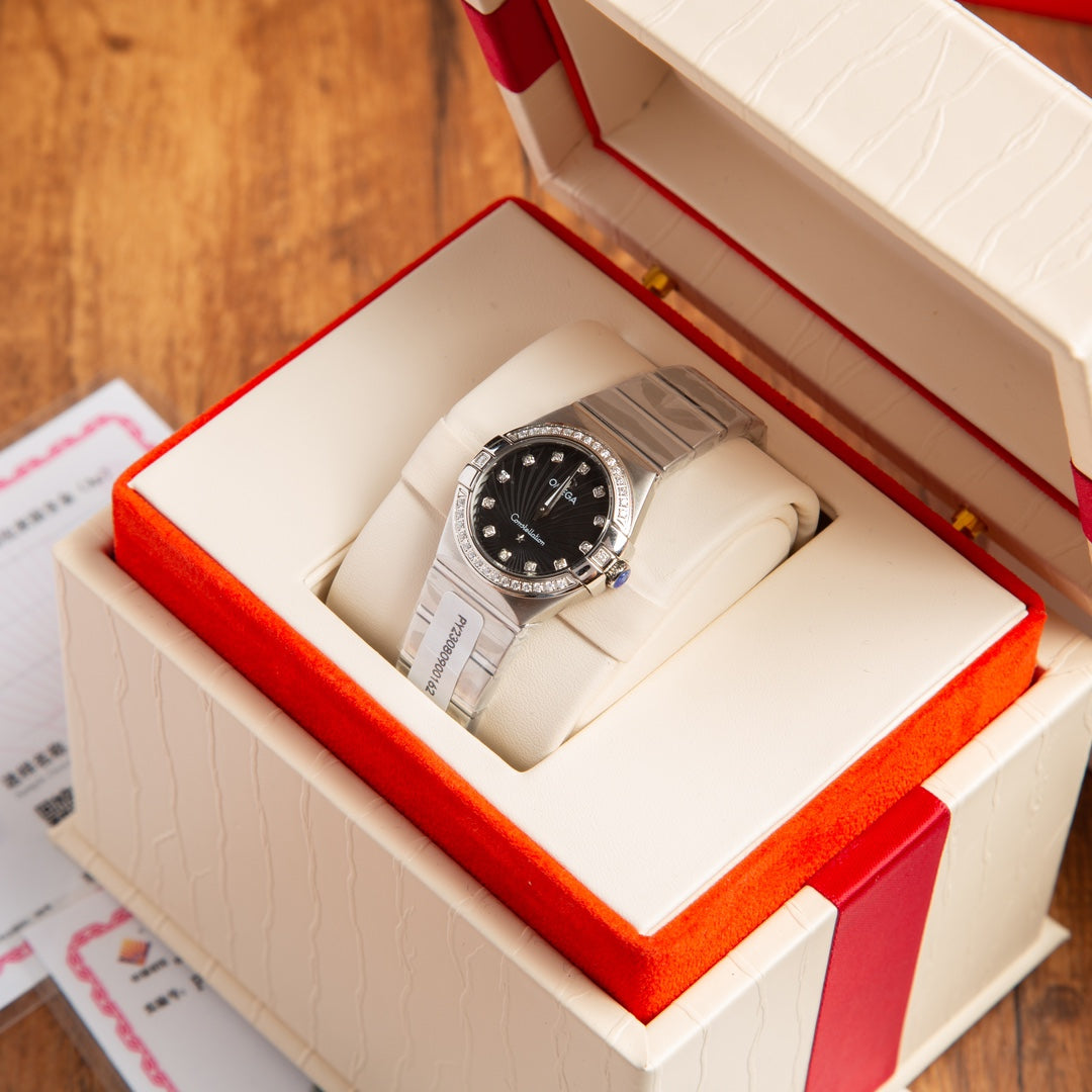 Omega Constellation 27mm Diamond Black Dial