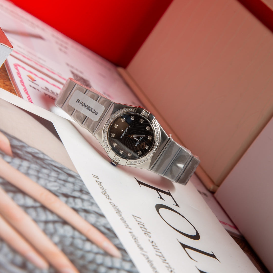 Omega Constellation 27mm Diamond Black Dial