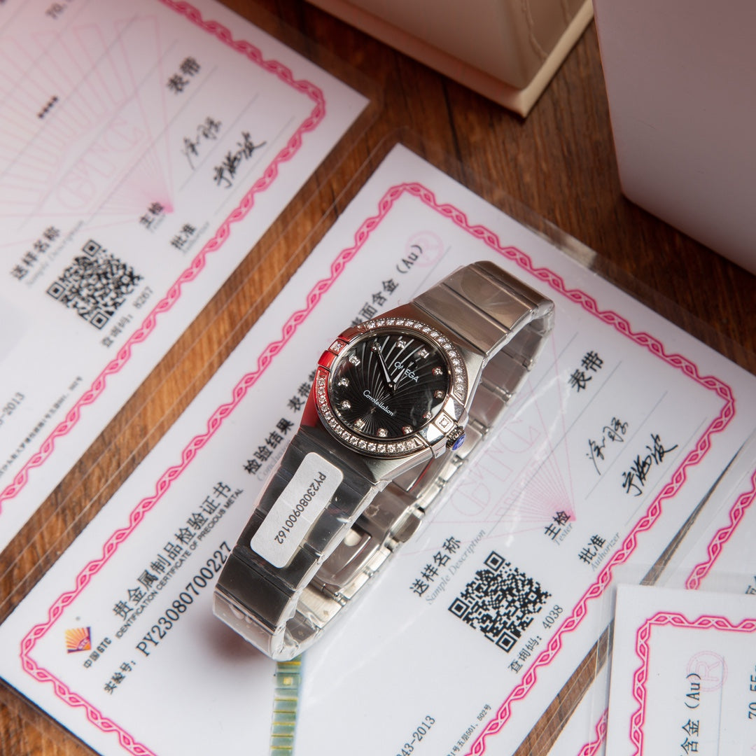 Omega Constellation 27mm Diamond Black Dial