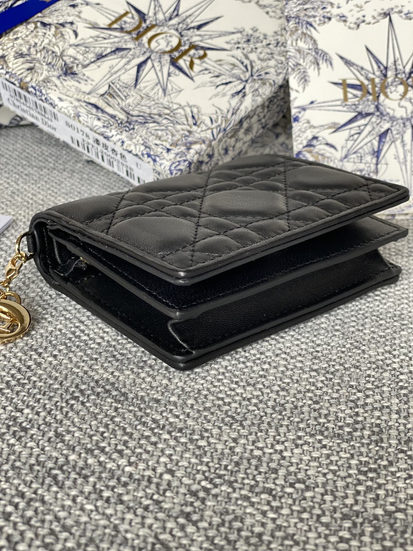 CD Caro 11cm Compact Wallet Calfskin