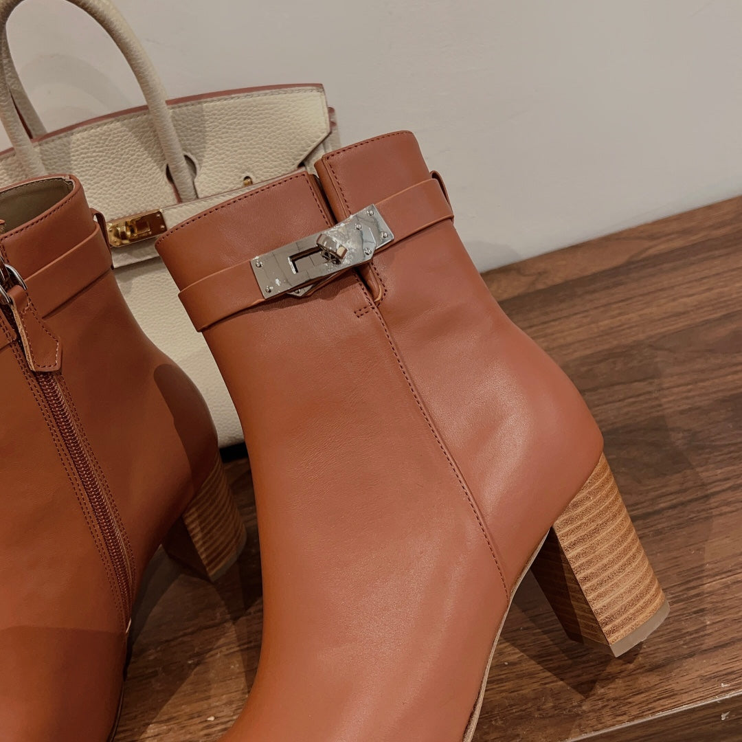 HM Saint Germain Ankle Boot Brown Calfskin