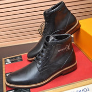 LV SHORT BOOT IN BLACK CALFSKIN