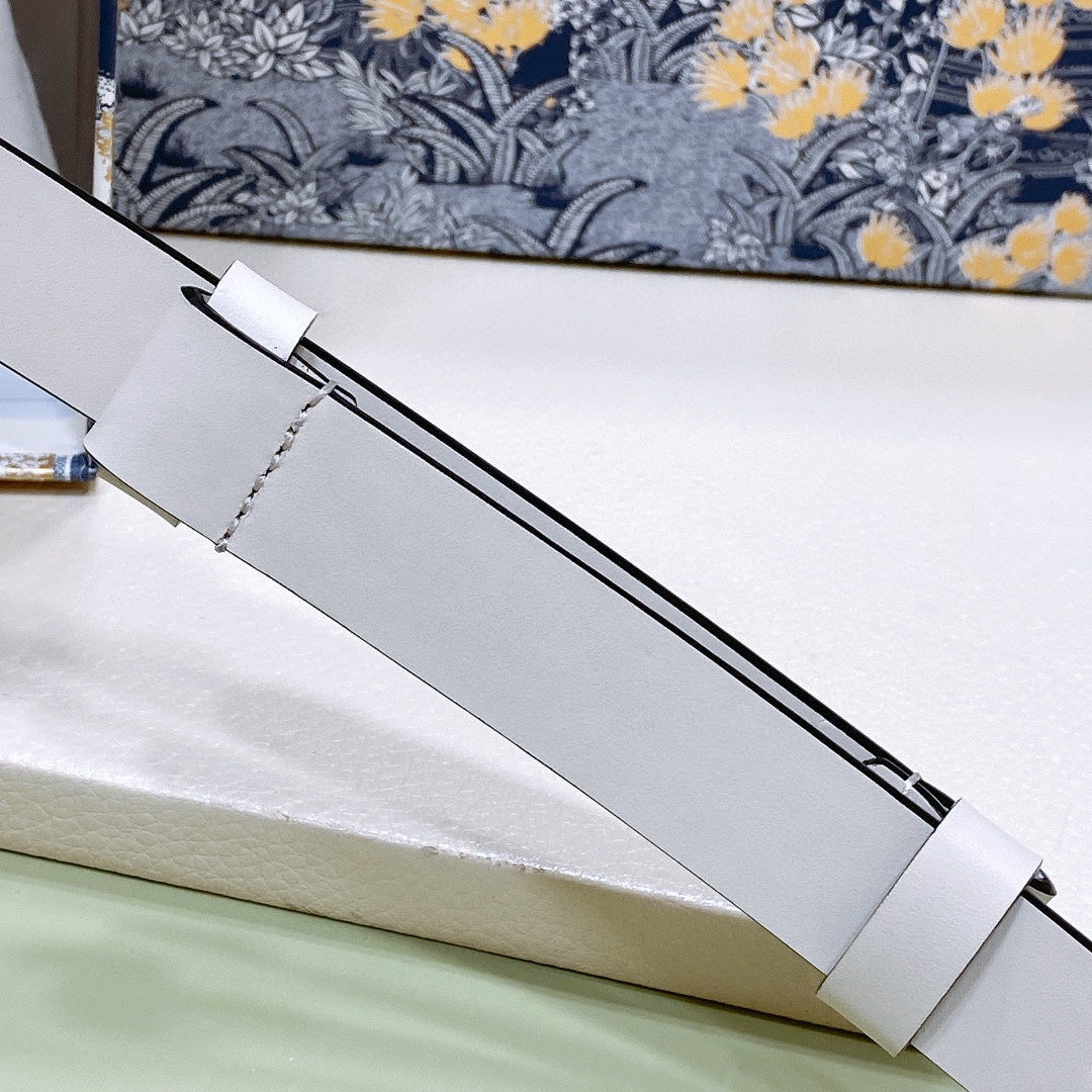 Dior Pearl Belt 20mm Cowhide 206419