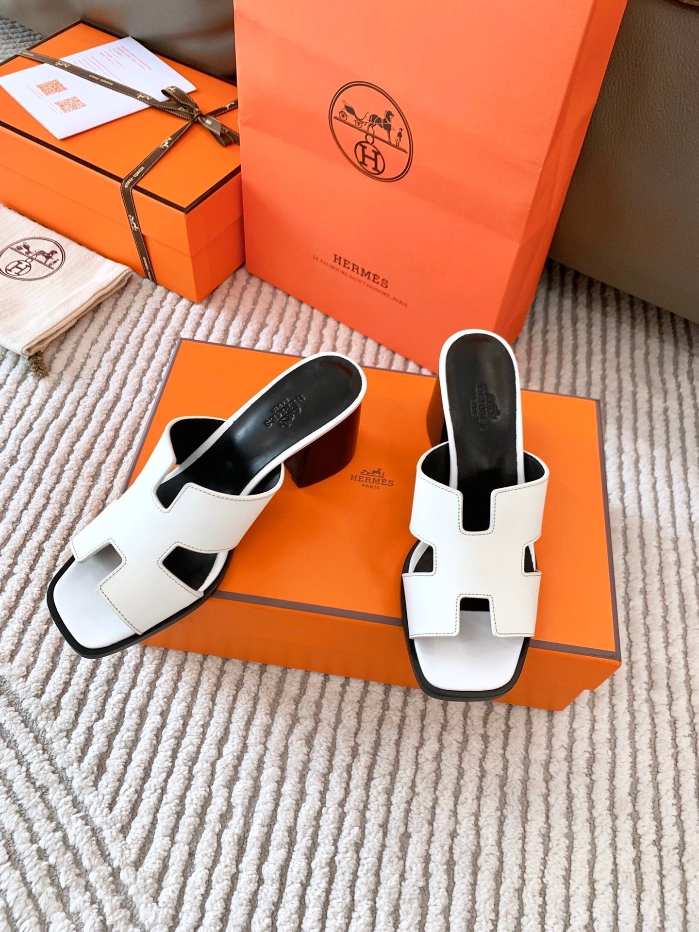 HM Helia 60 Sandal White Lambskin 963251