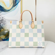 ONTHEGO 35 IN PISTACHIO DAMIER GIANT CANVAS