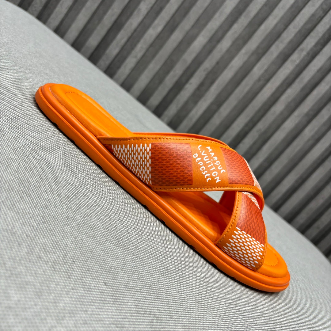 LV VENICE MULE SANDALS TIGER ORANGE