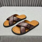 LV VENICE MULE SANDALS CARAMEL BROWN