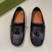 GG Men's Tassel Loafer Black Calfskin 561800