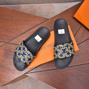 LV MULE SANDAL YELLOW MIX PURPLE CALFSKIN