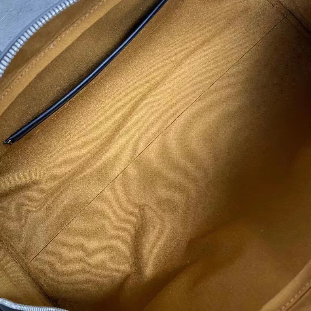 Celine 2026 Voyage Bag 45cm Black White Canvas Leather