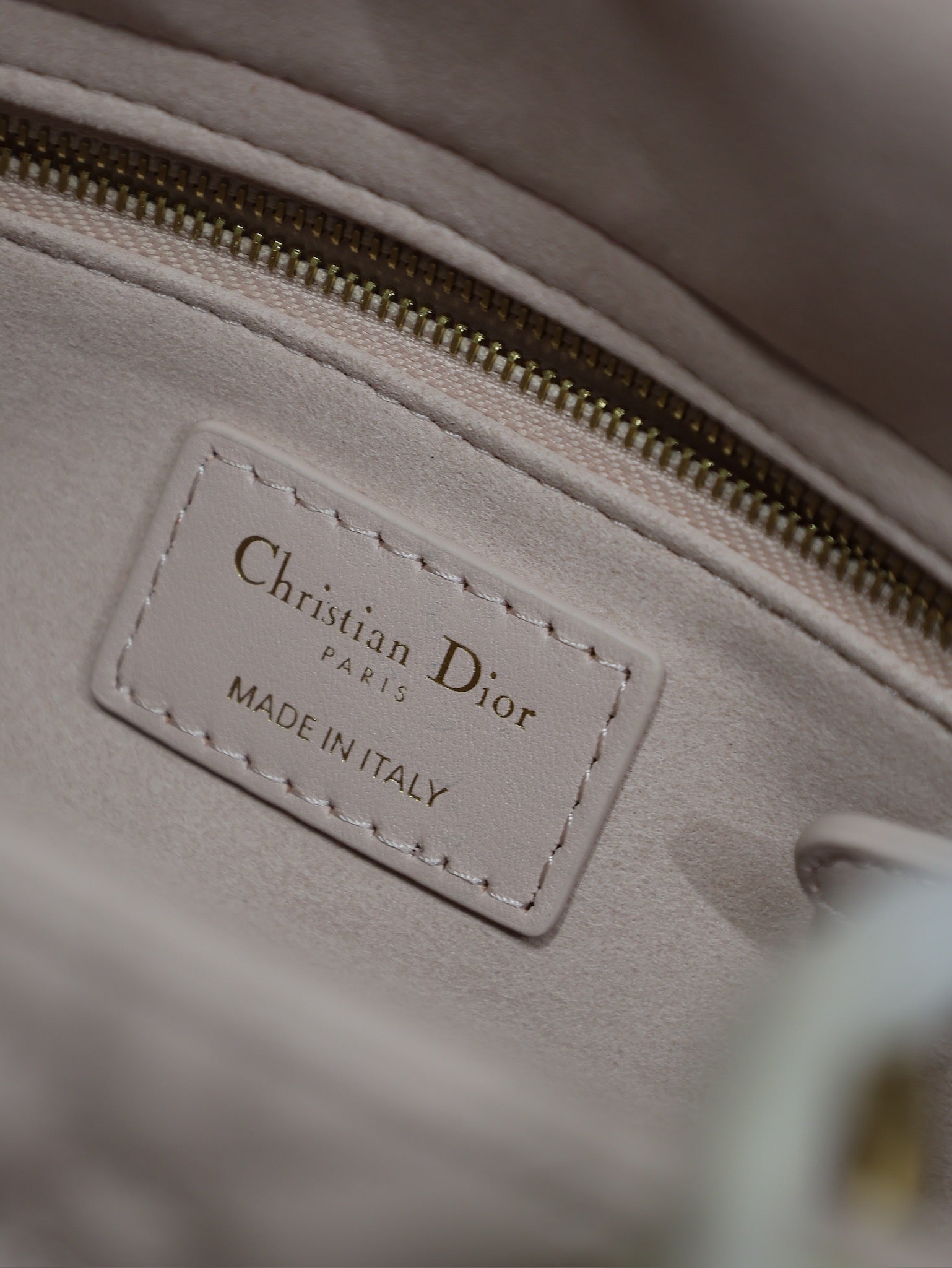 Lady Bag 20cm Pink Pale Green Lambskin