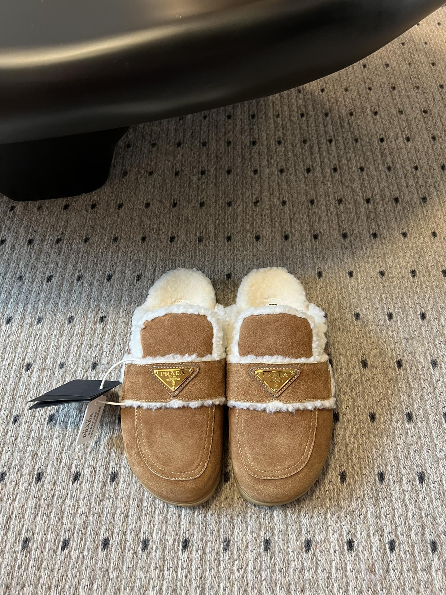 PRA Furry Half-Slipper Brown Suede 478567