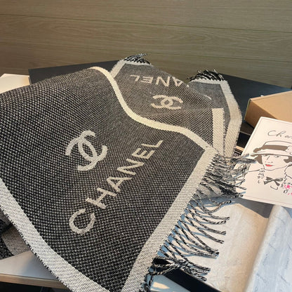 CC Scarf 200 CM In Grey Mix White Wool 403798