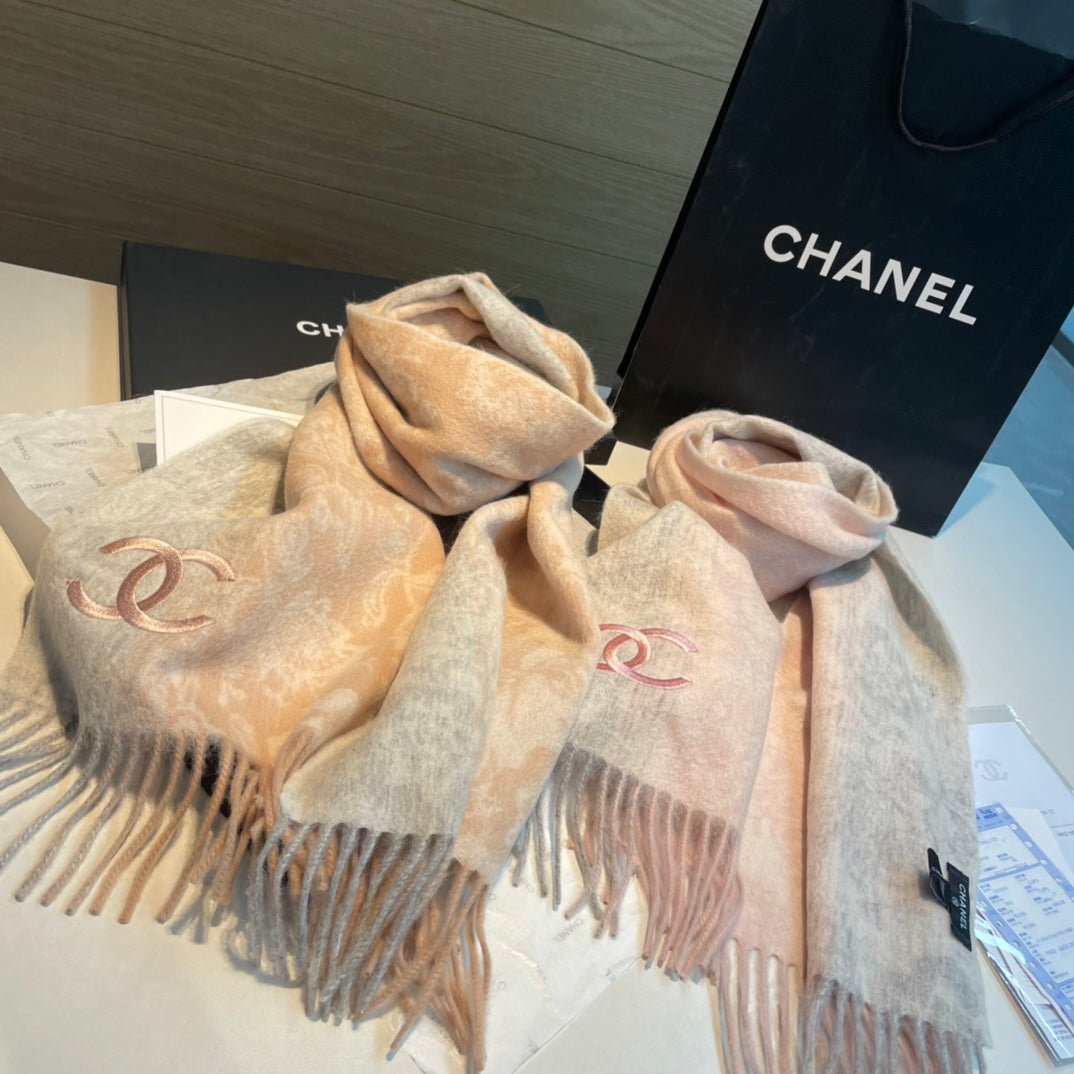 CC Scarf 180 CM In Light Pink Mix Light Grey Cashmere 408593