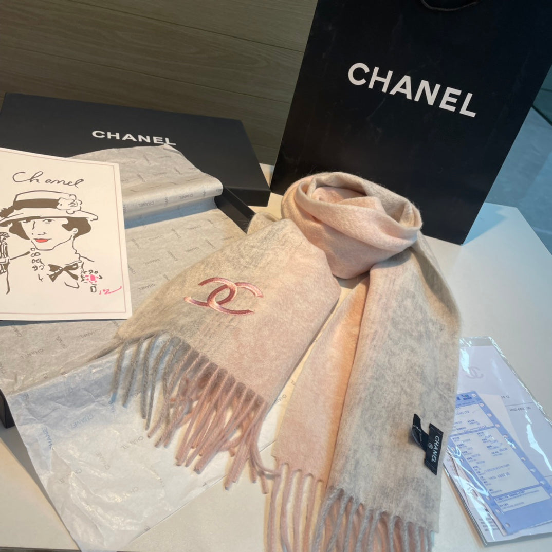 CC Scarf 180 CM In Light Pink Mix Light Grey Cashmere 408593