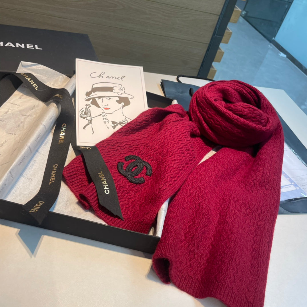 CC Scarf 200 CM In Red Cashmere 411689