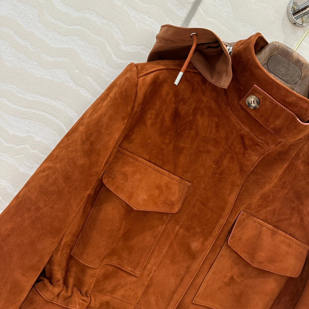 LP 25 Jacket Brown Suede Lambskin 314085