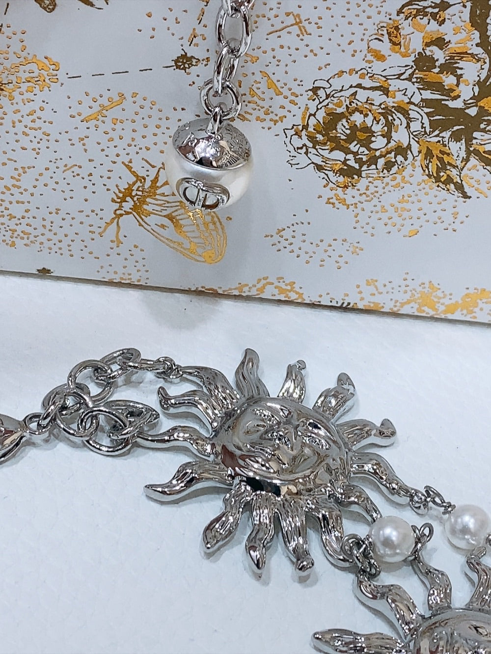 Dior Toile de Jouy Soleil Chain Belt 206367
