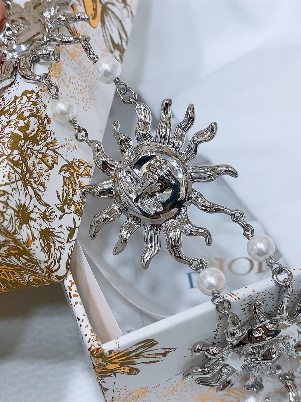 Dior Toile de Jouy Soleil Chain Belt 206367