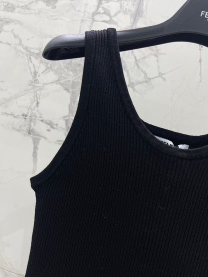 Fendi Knitted Vest Black Cotton