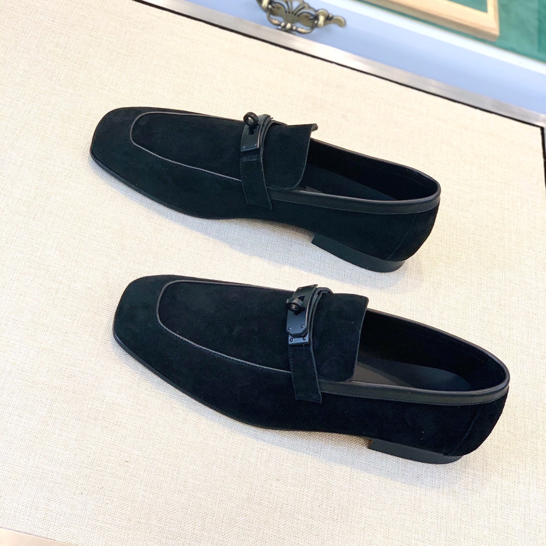 HM Men's Loafer Navy Blue Suede 539736