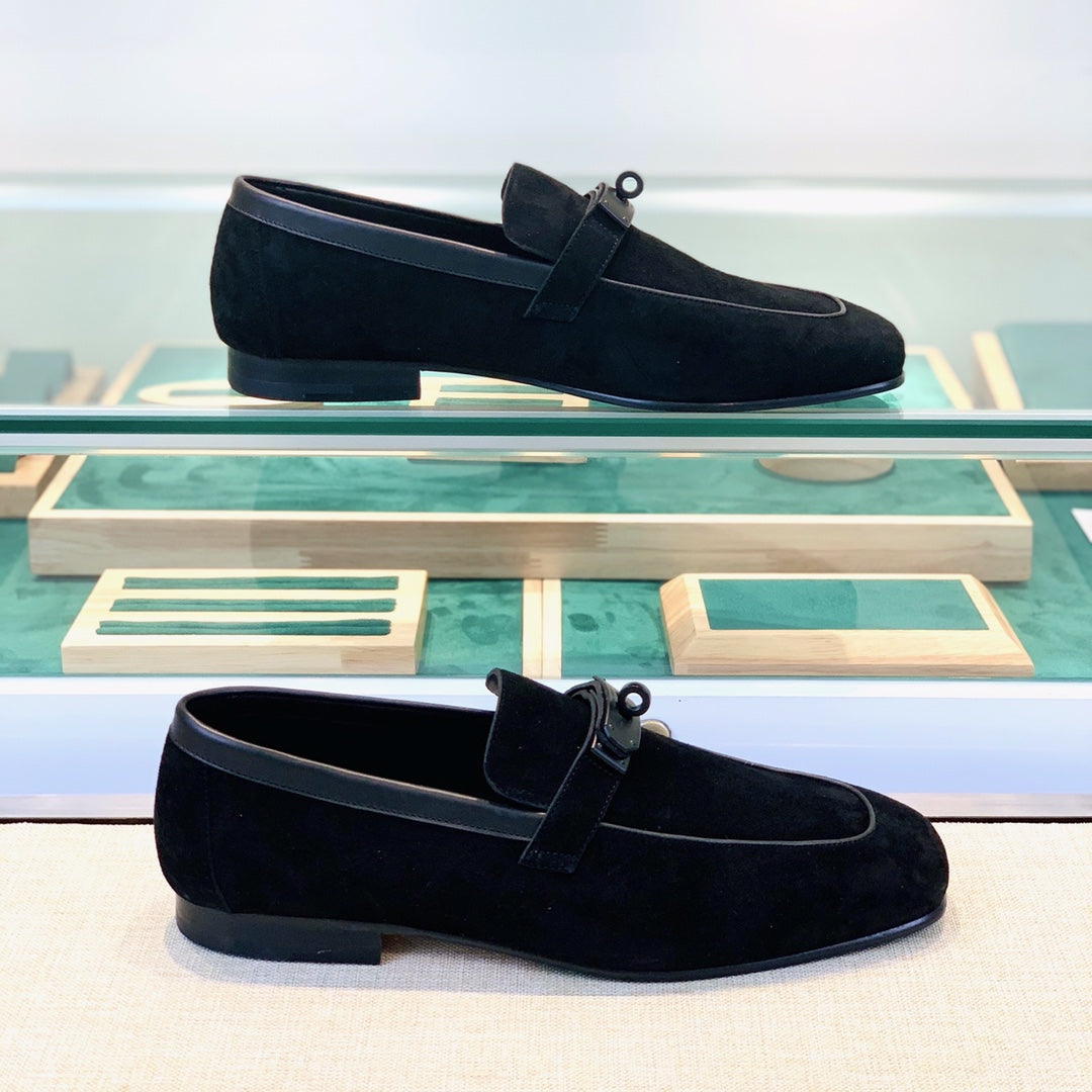 HM Men's Loafer Navy Blue Suede 539736