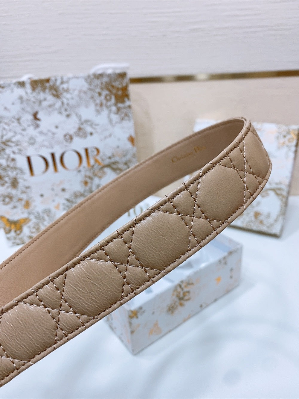 Dior 2026 Montaigne Jolie Belt 3.0cm Lambskin