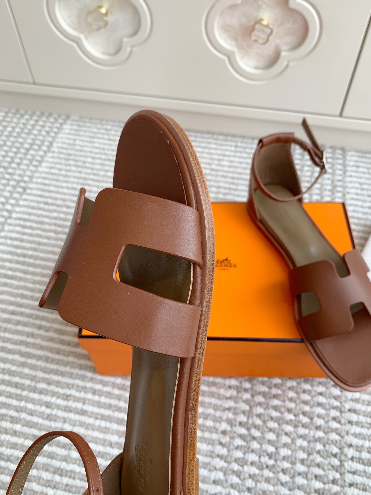 HM Santorini Sandal Brown Cowhide 291385