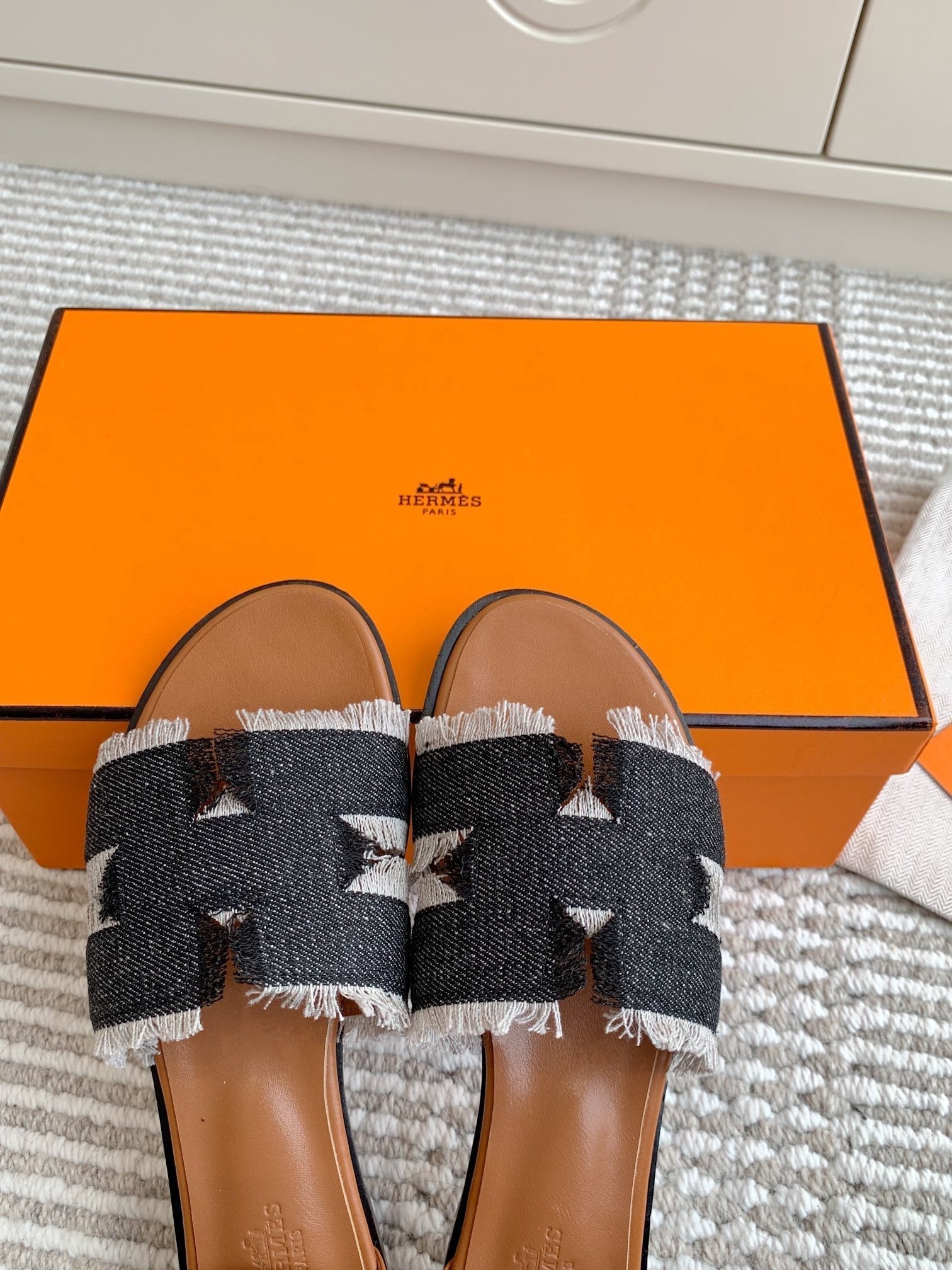 HM Santorini Sandal Raw Blue Cowhide 291387