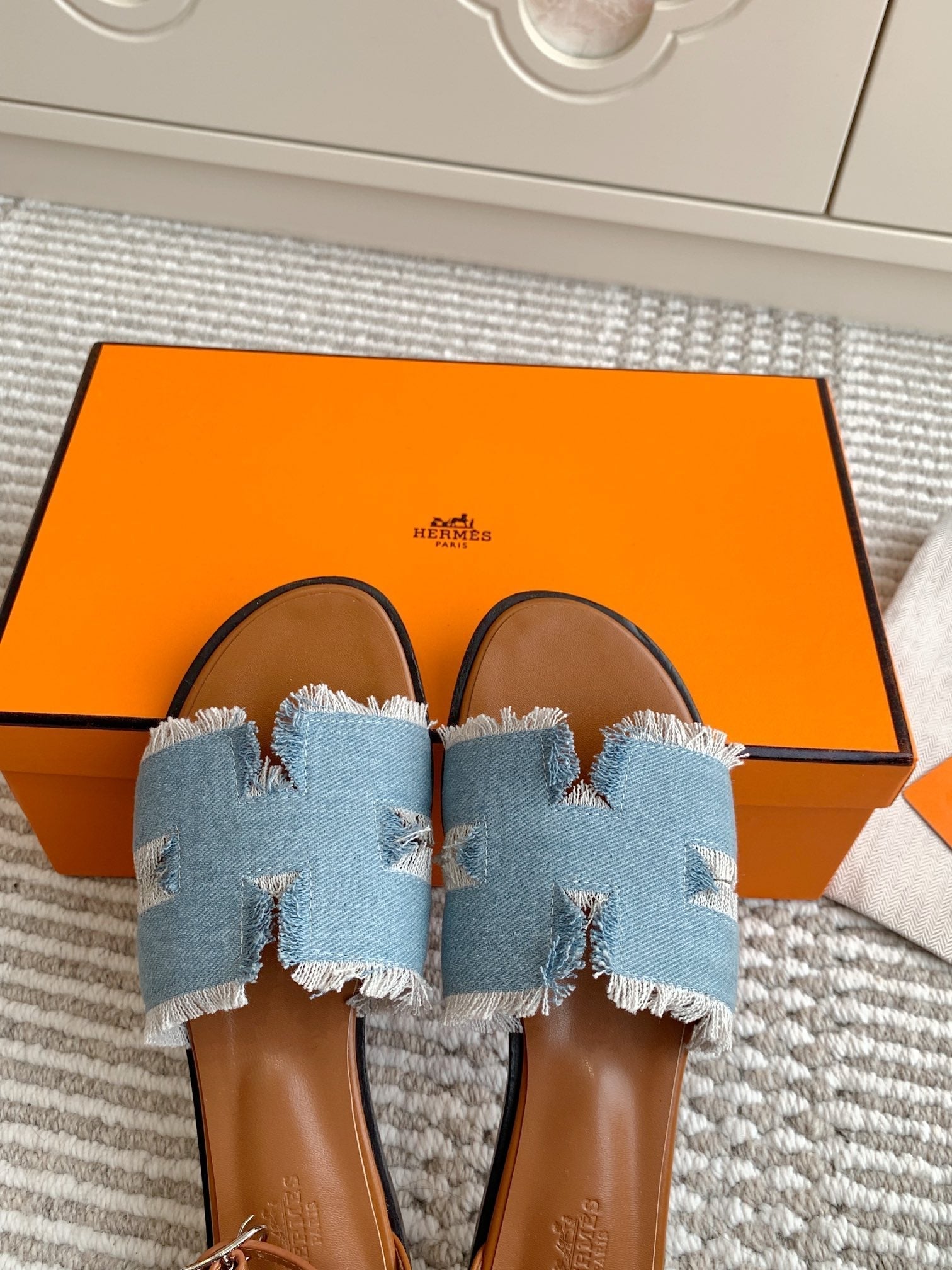 HM Santorini Sandal Light Blue Cowhide  291388