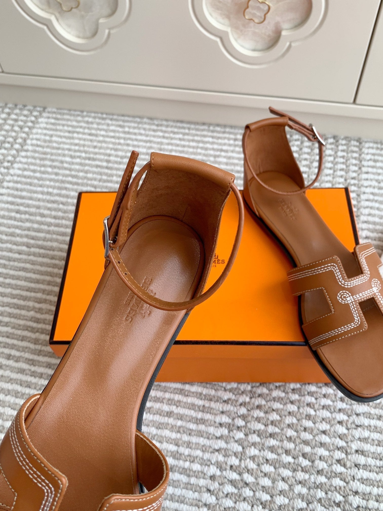 HM Santorini Sandal Brown Cowhide 291389