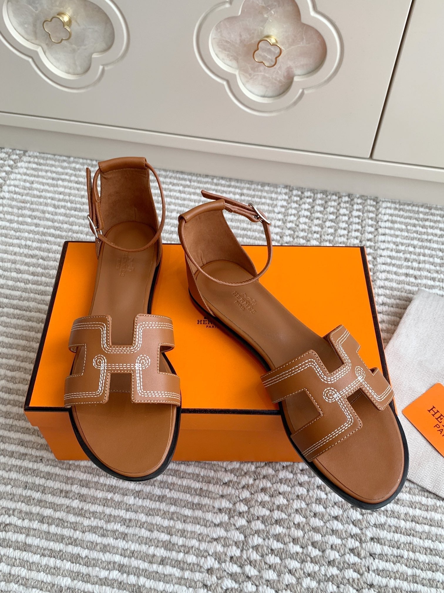 HM Santorini Sandal Brown Cowhide 291389