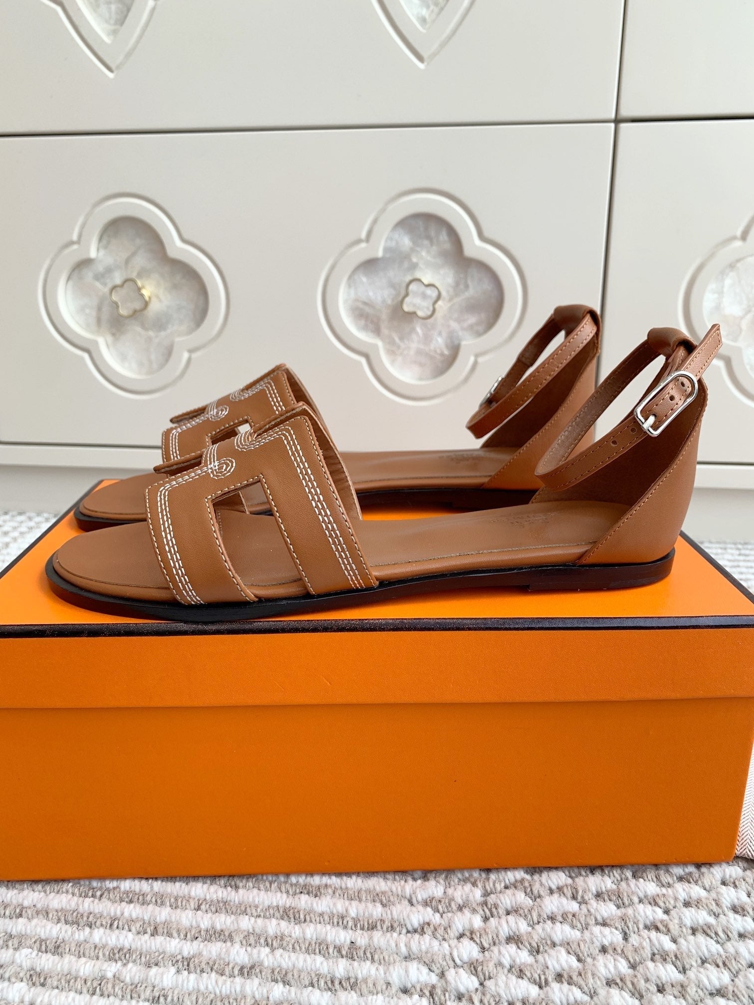 HM Santorini Sandal Brown Cowhide 291389