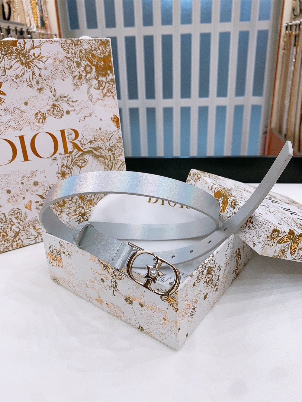 Dior Lucky 30 Montaigne Star CD Belt Cowhide 186319
