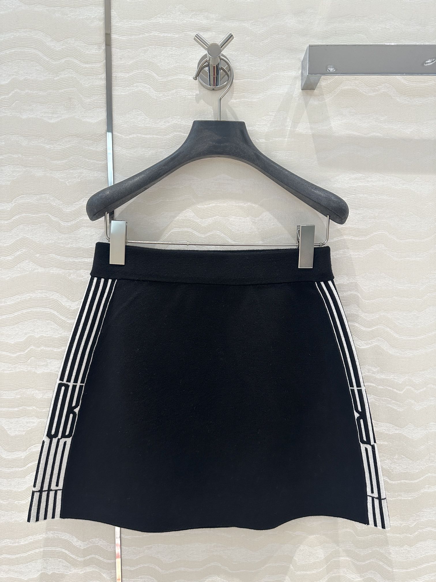 CD Short Skirt Black Viscose Polyamide