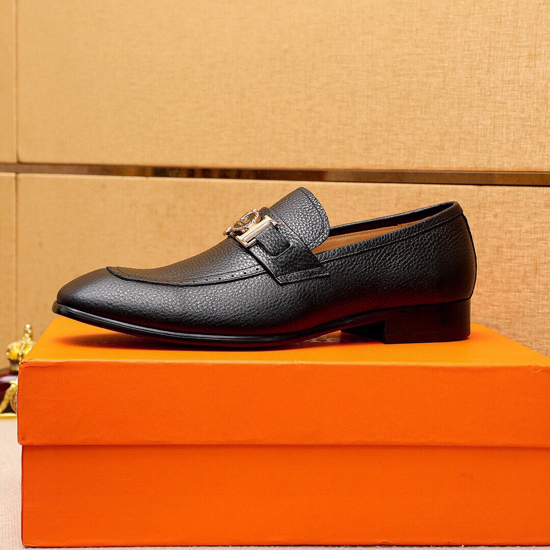 HM Men's Loafer Black Cowhide 616500