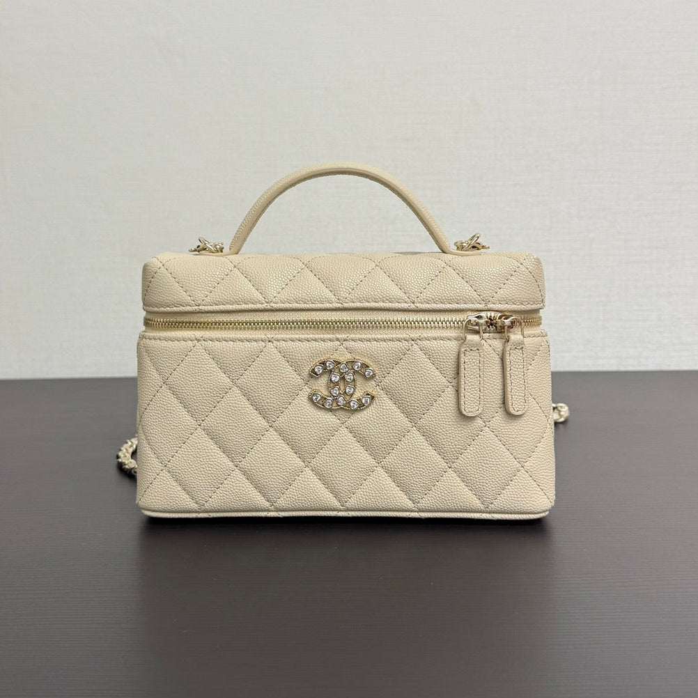 Chanel 2026 Vanity Bag 19cm Cream Calfskin