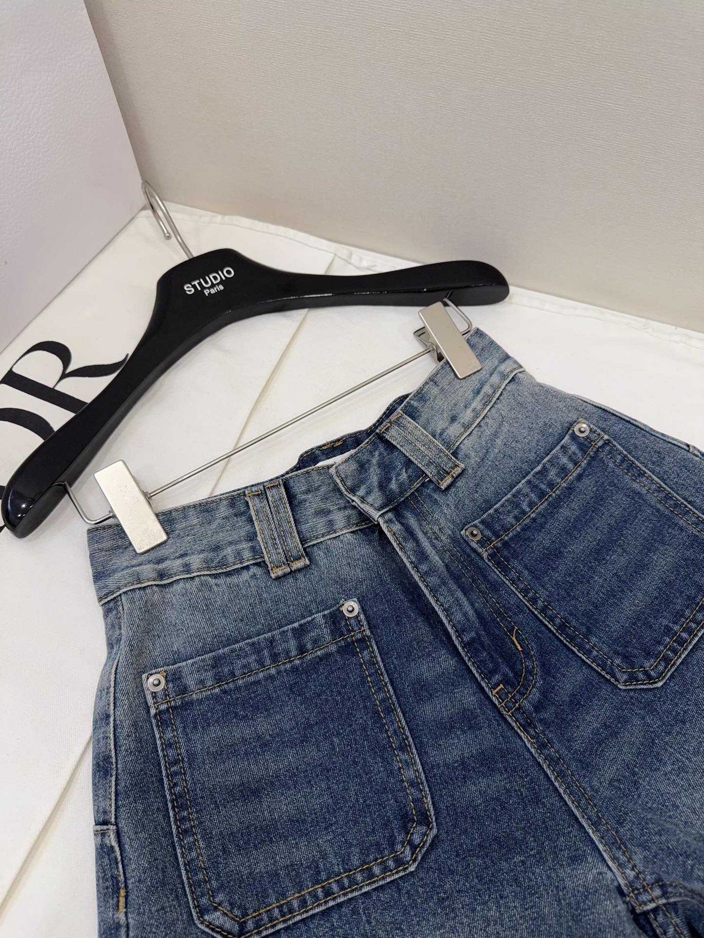 CD Rolled Denim Short Blue cotton