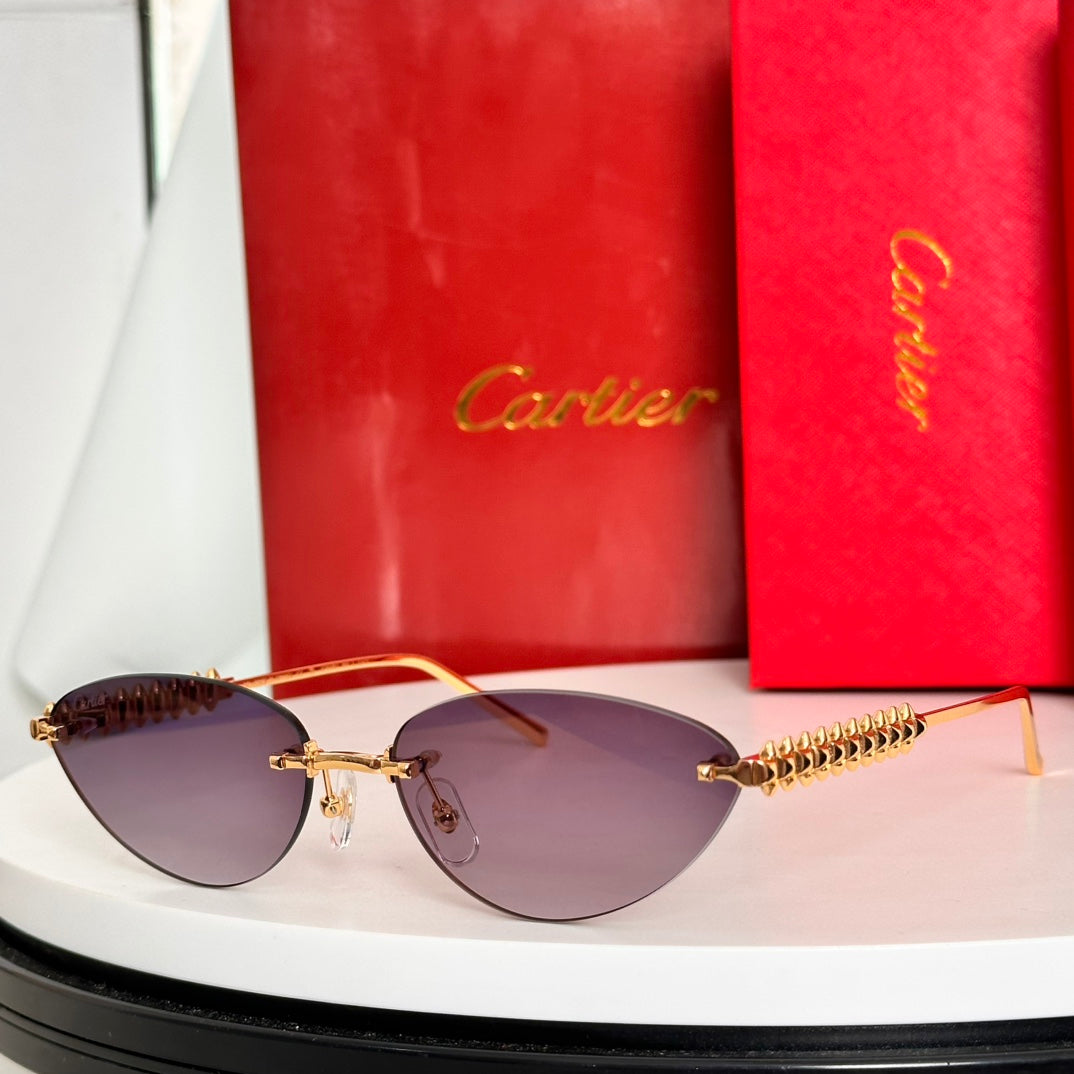 Cartier Clash de Cartier Rimless Cat-eye Sunglasses