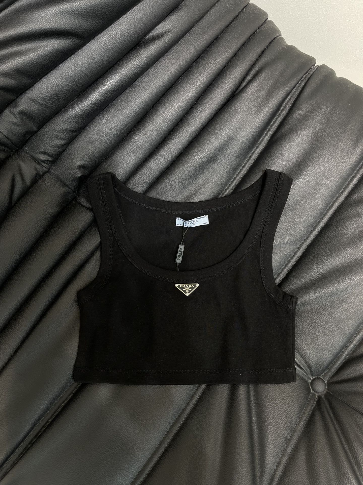 Prada 2026 Prada Jersey Cropped Top Cotton