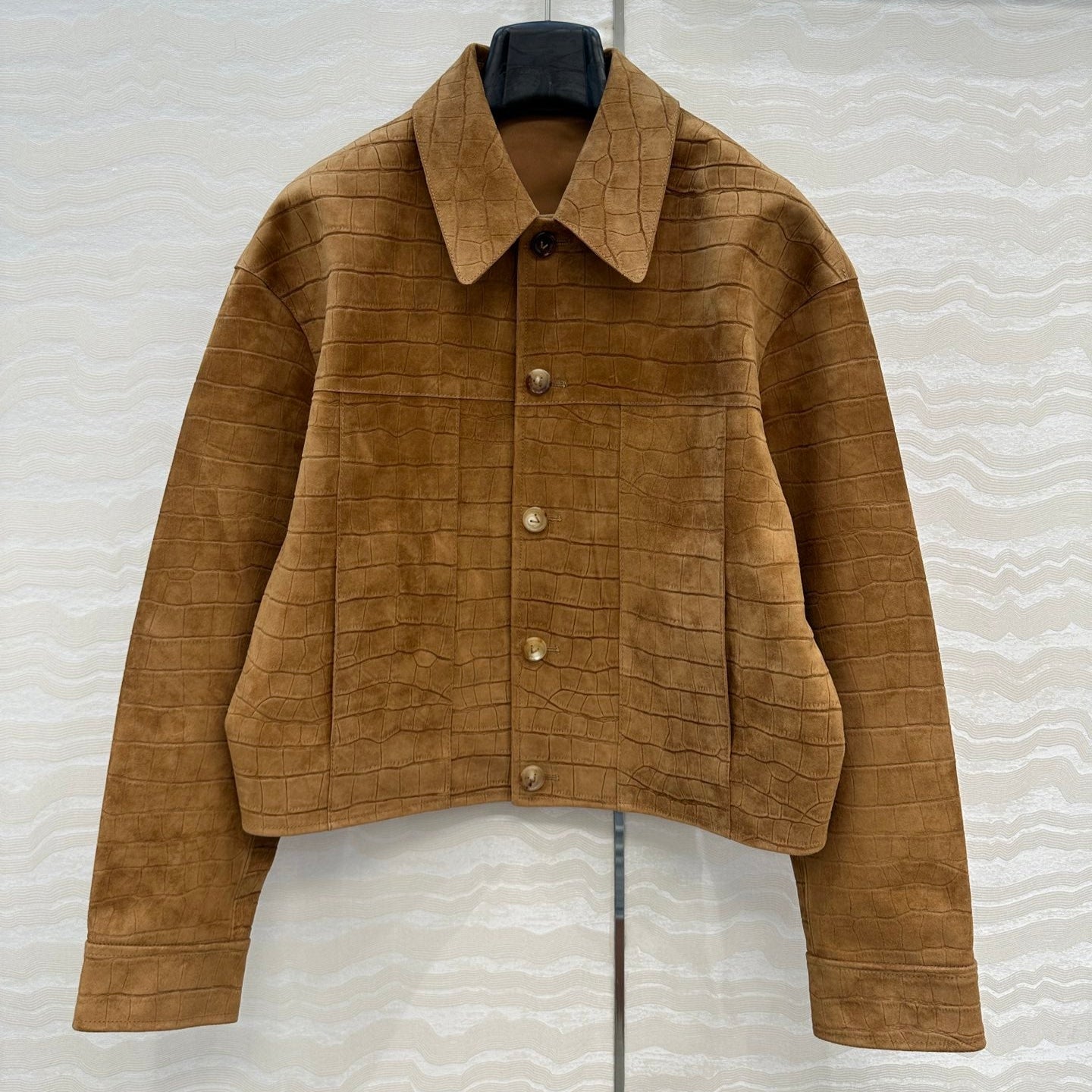 Loewe 25 Suede Jacket Windsor Tan