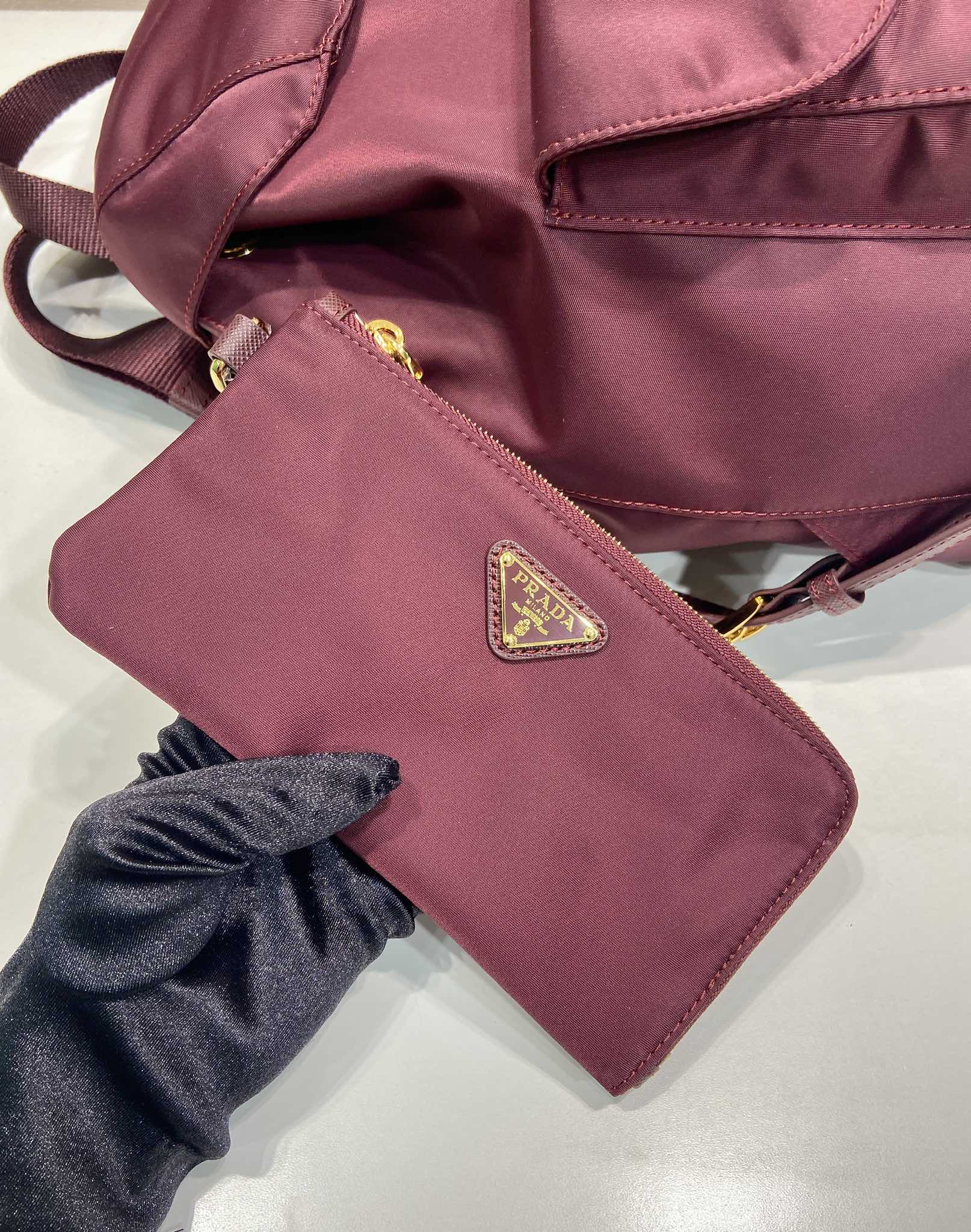 PRA Backpack 32 burgundy nylon fabric 280832