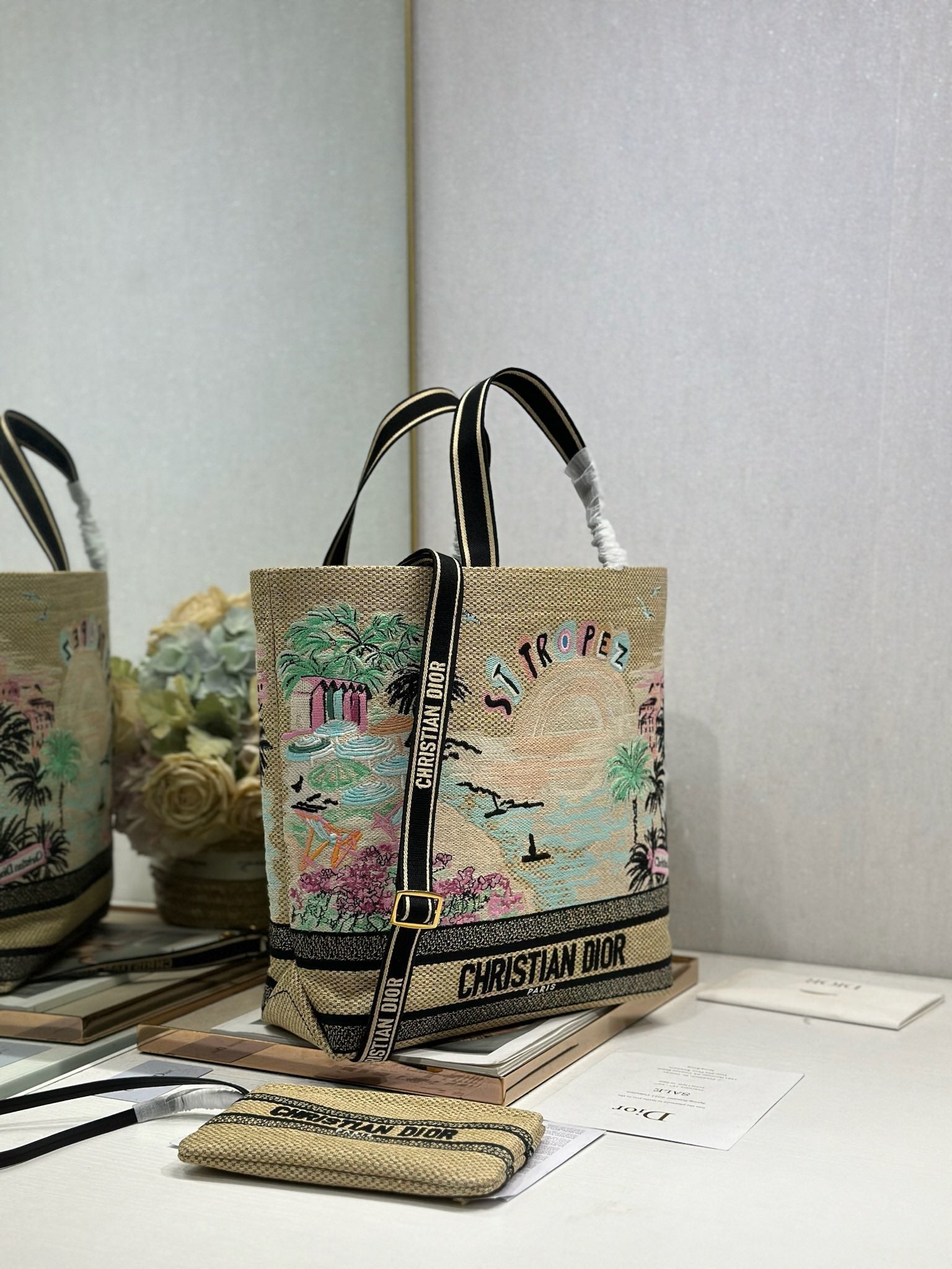 Dior 2026 City Postcard Resort Style Handbag "Saint-Tropez Limited Edition" Canvas 288606
