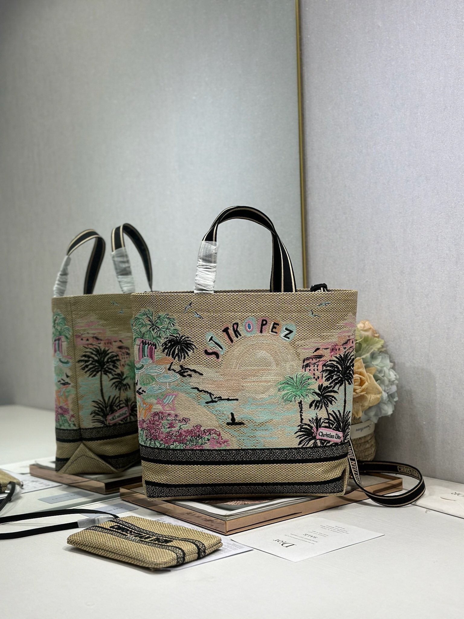 Dior 2026 City Postcard Resort Style Handbag "Saint-Tropez Limited Edition" Canvas 288606