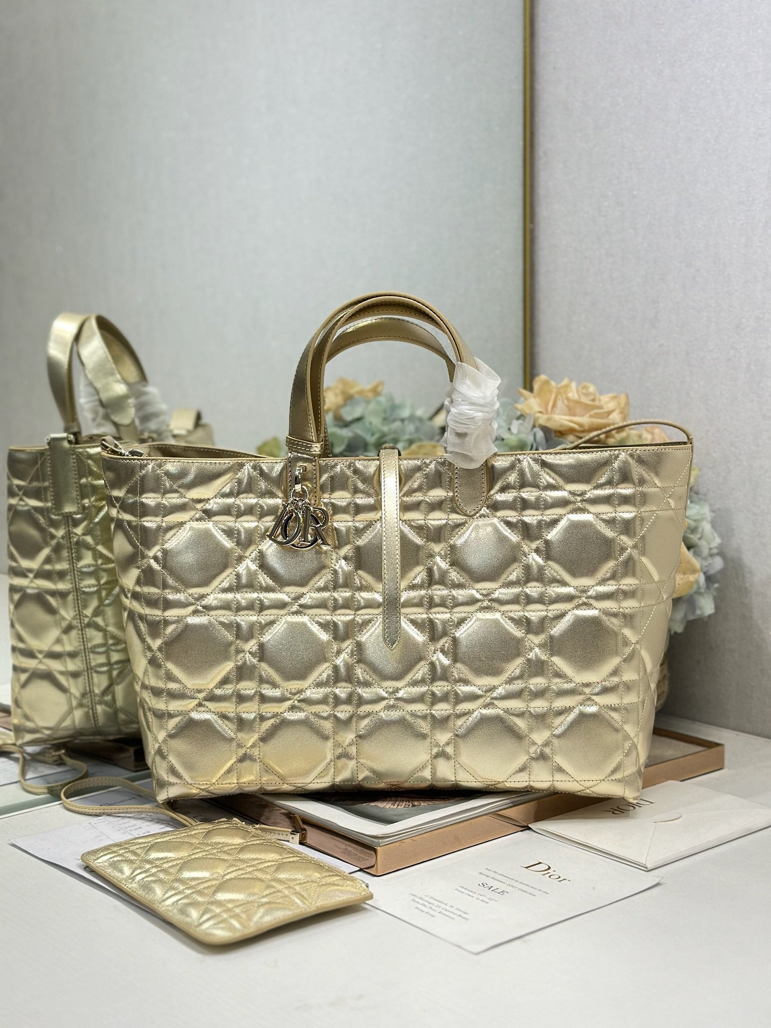 Dior 2026 Toujours Bag Gold Calfskin 288529