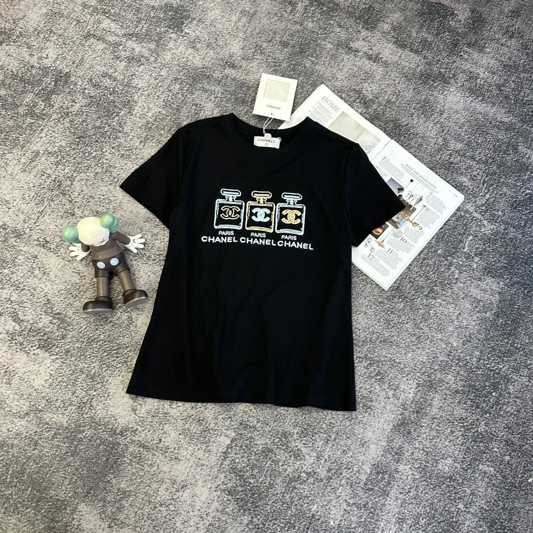 Chanel 2026 T-Shirt Black Pink White Cotton 359316