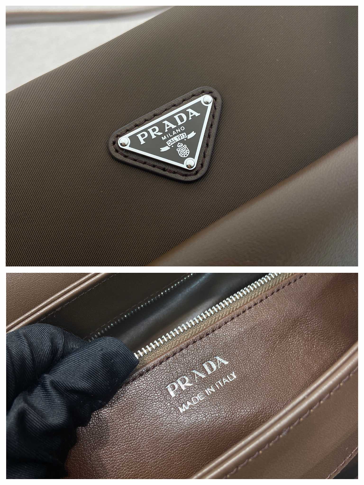 Prada 2026 Passage Bag 28cm Brown Leather 282814