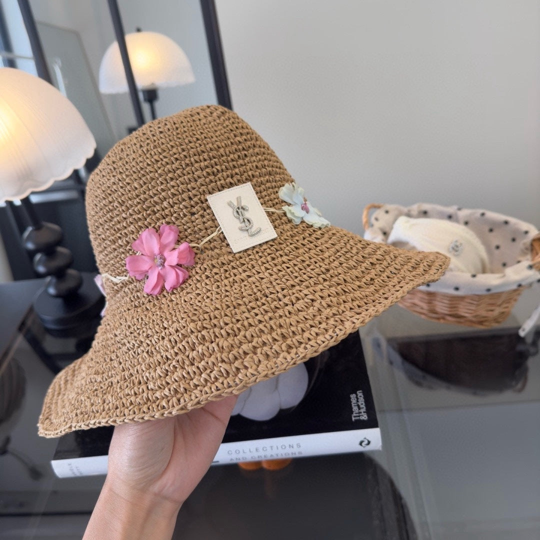 YSL Flower Straw Hat 295181