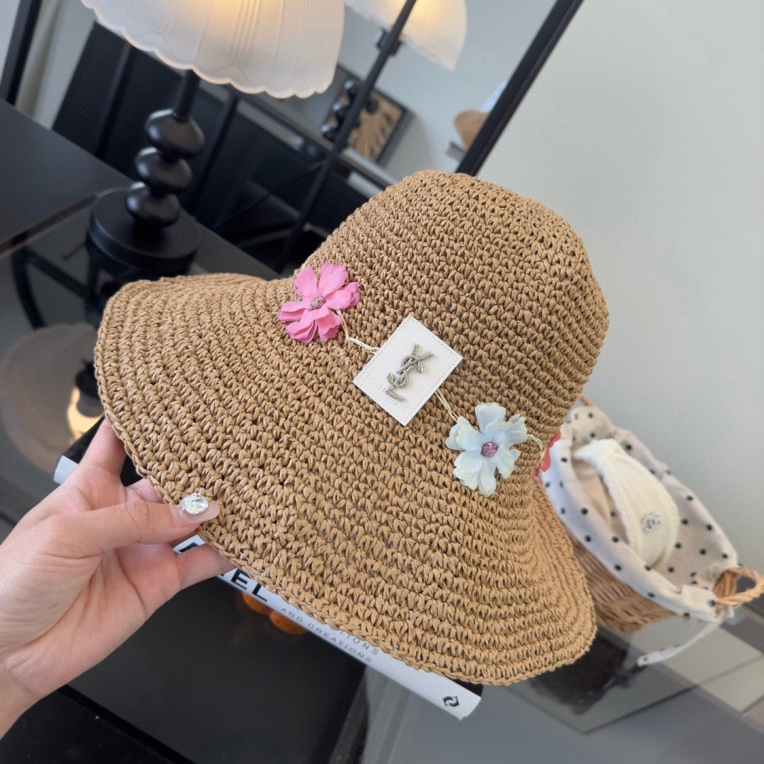 YSL Flower Straw Hat 295181
