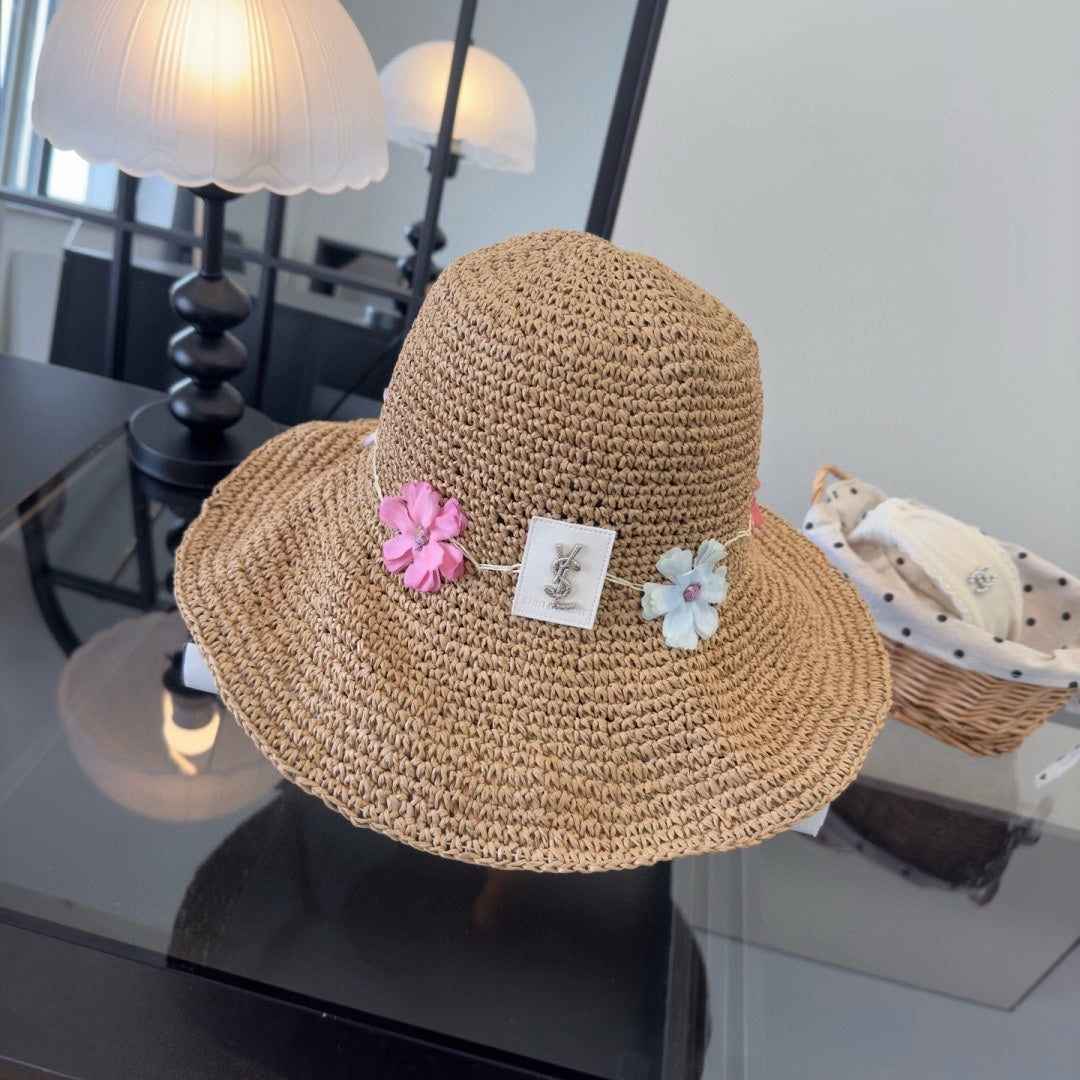YSL Flower Straw Hat 295181